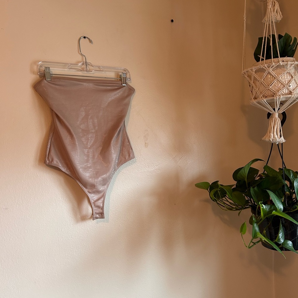 Suede Snake Print Bodysuit